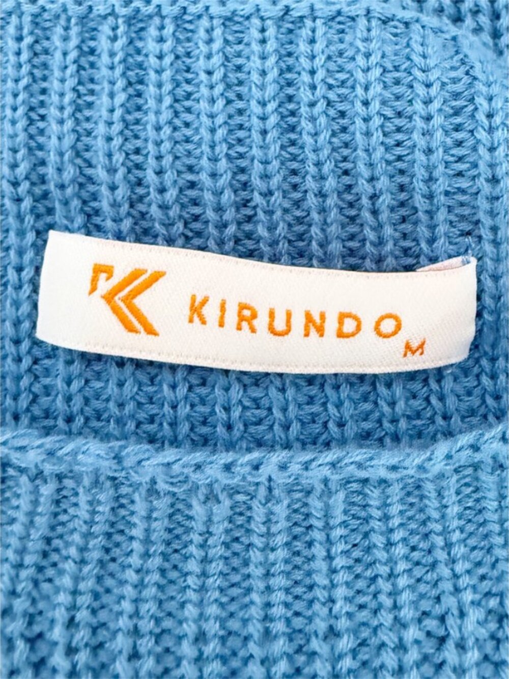 KIRUNDO Blue Knit Cap Sleeve Pocket Sweater Top M - Picture 5 of 8